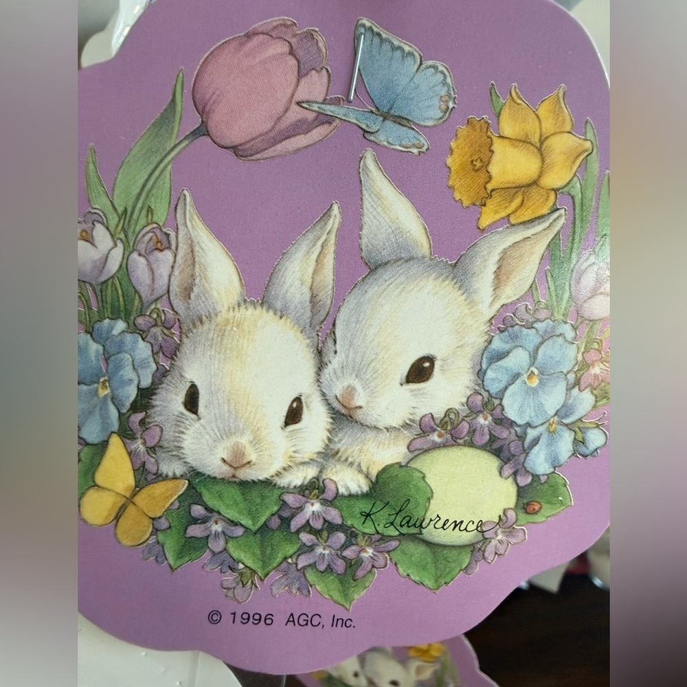 Decorative Vintage Easter Bunny‎ Cascade Hanging Decoration K Lawrence 1996 - Picture 4 of 6